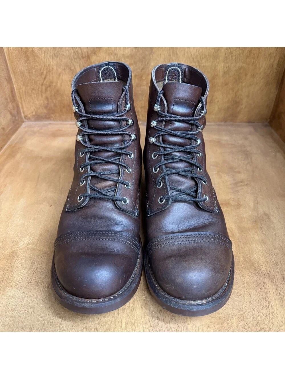 Red Wing Iron Ranger 6-Inch Boots Heritage 8111 Amber Harness Leather Men 8.5 E2
